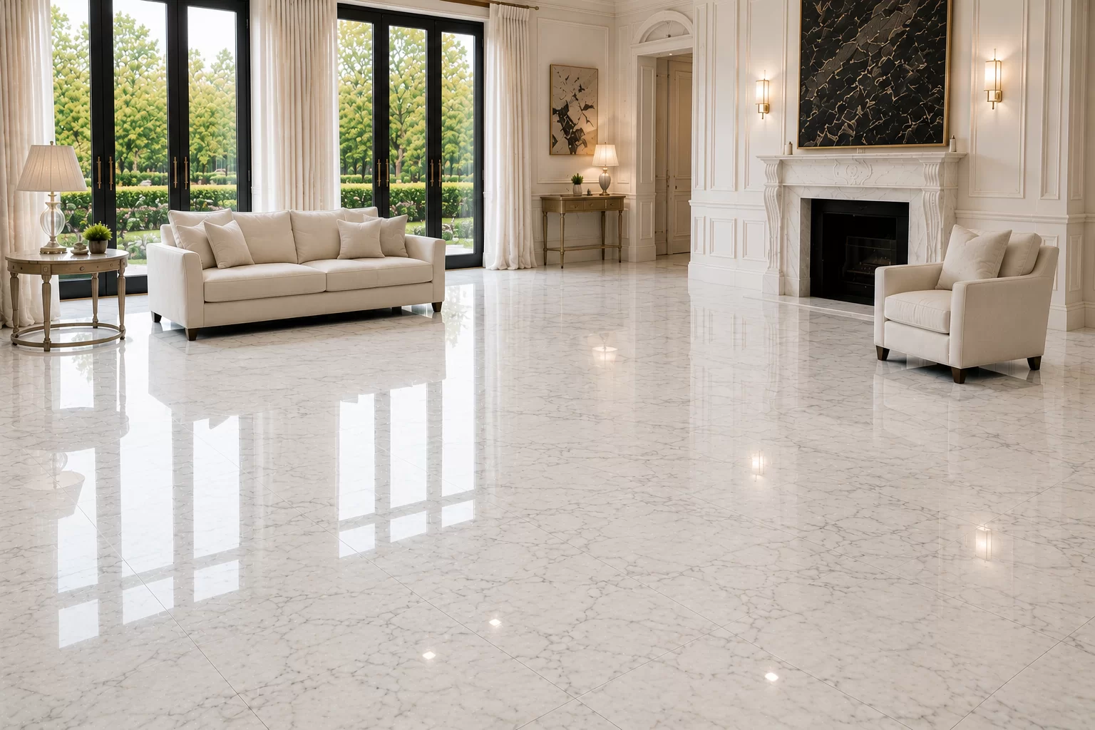 marble polishing after